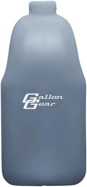 Gallon Gear HALF-GALLON LARGE WATER BOTTLE | BPA-FREE PLASTIC | REUSABLE WATER JUG | HYDRATION WATER BOTTLE FOR MEN & WOMEN | GYM, SPORTS, TRAINING & FITNESS (GREY)