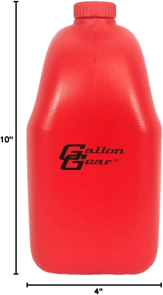 Gallon Gear HALF-GALLON LARGE WATER BOTTLE | BPA-FREE PLASTIC | REUSABLE WATER JUG | HYDRATION WATER BOTTLE FOR MEN & WOMEN | GYM, SPORTS, TRAINING & FITNESS (RED)