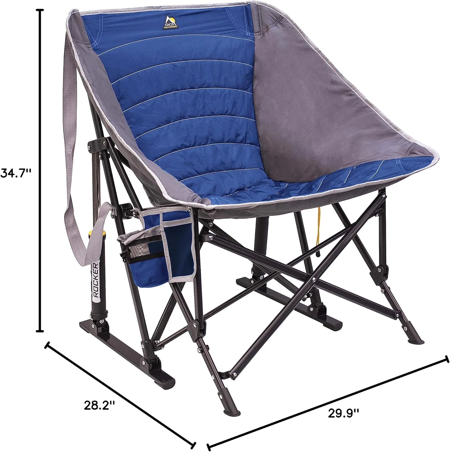 GCI Outdoor MaxRelax Pod Rocker Portable Rocking Chair & Outdoor Camping Chair, Royal Blue