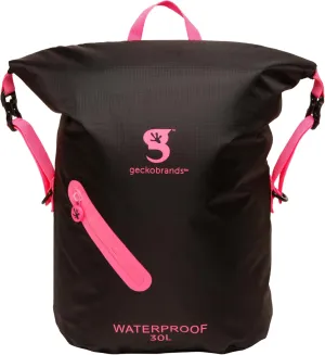 geckobrands Lightweight 30L Waterproof Backpack - Lightweight Watertight Outdoor Bag Hiking Traveling Light Water Activities