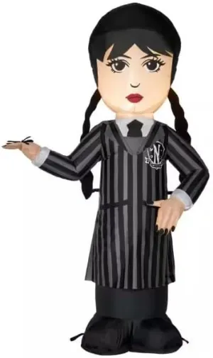 Gemmy Inflatable Wednesday Addams Addams Family Halloween Yard Decoration (Wednesday with Spider 3.5 ft)
