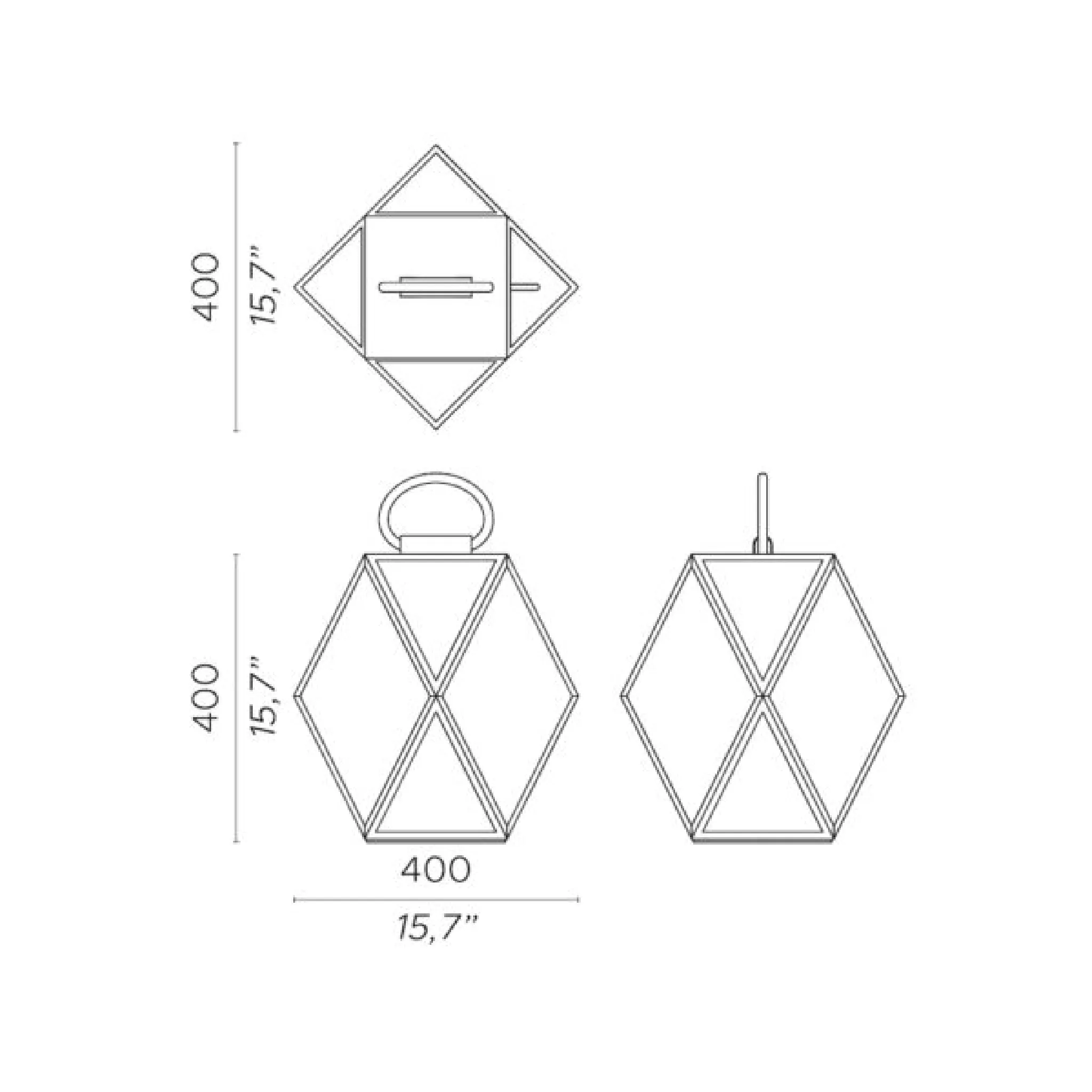 Geometrical Rechargeable Outdoor Lantern | Contardi Muse