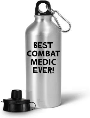 Gifts for Best Combat Medic Ever Water Bottle Tumbler Portable Drinkware - Funny Cute Gag Field Medics Military Personnel Army Emergency First Aid Trauma Care Recognition Award Reward
