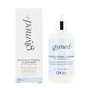 GlymedBrand Glycolic Facial Cleanser, 8 fl oz, Daily Gentle Facial Wash with 10% Glycolic Acid, Paraben-Free, Antiaging and Exfoliation