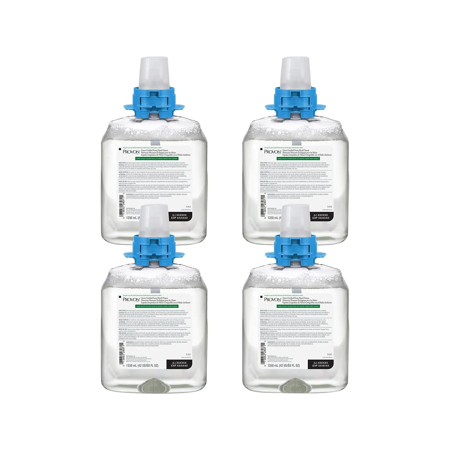 GOJO PROVON Foaming Hand Soap Refill for FMX Dispenser, 4/Carton (5182-04)