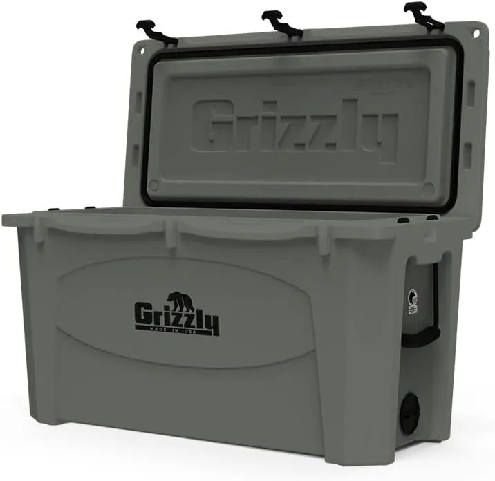 Grizzly 100 Cooler | 100 qt Ice Chest Durable Rotomolded Insulated | Made in USA | Warranty for Life | For Beach Boat Camping Fishing Hunting | G100