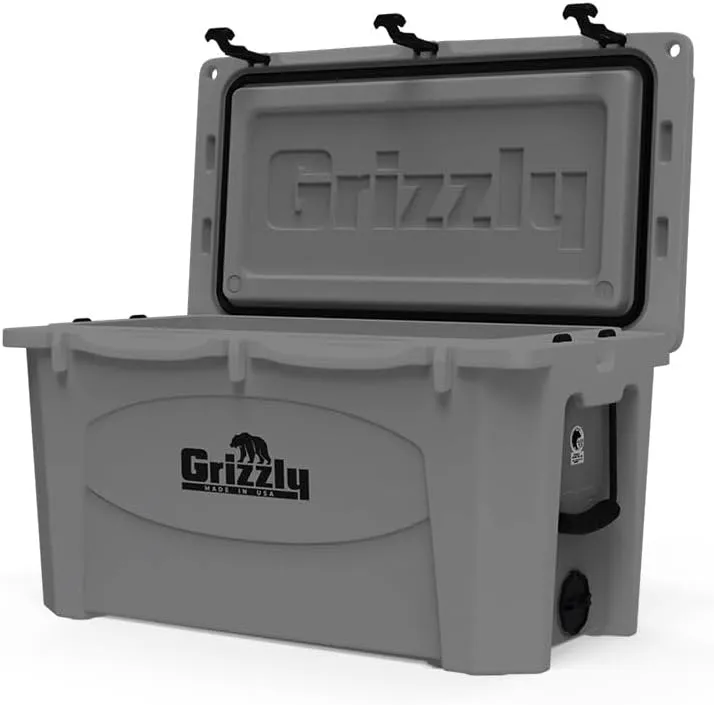 Grizzly 75 Cooler | 75 qt Ice Chest Durable Rotomolded Insulated | Made in USA | Warranty for Life | for Beach Boat Camping Fishing Hunting | G75