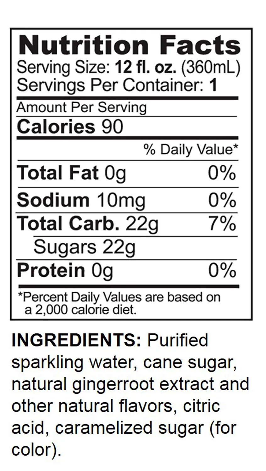 GuS Soda - Extra Dry Ginger Ale - 12 oz (24 Glass Bottles)