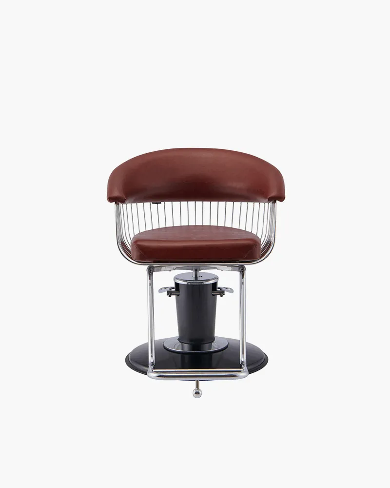 Harp - Black hairdresser's chair - Black plate foot