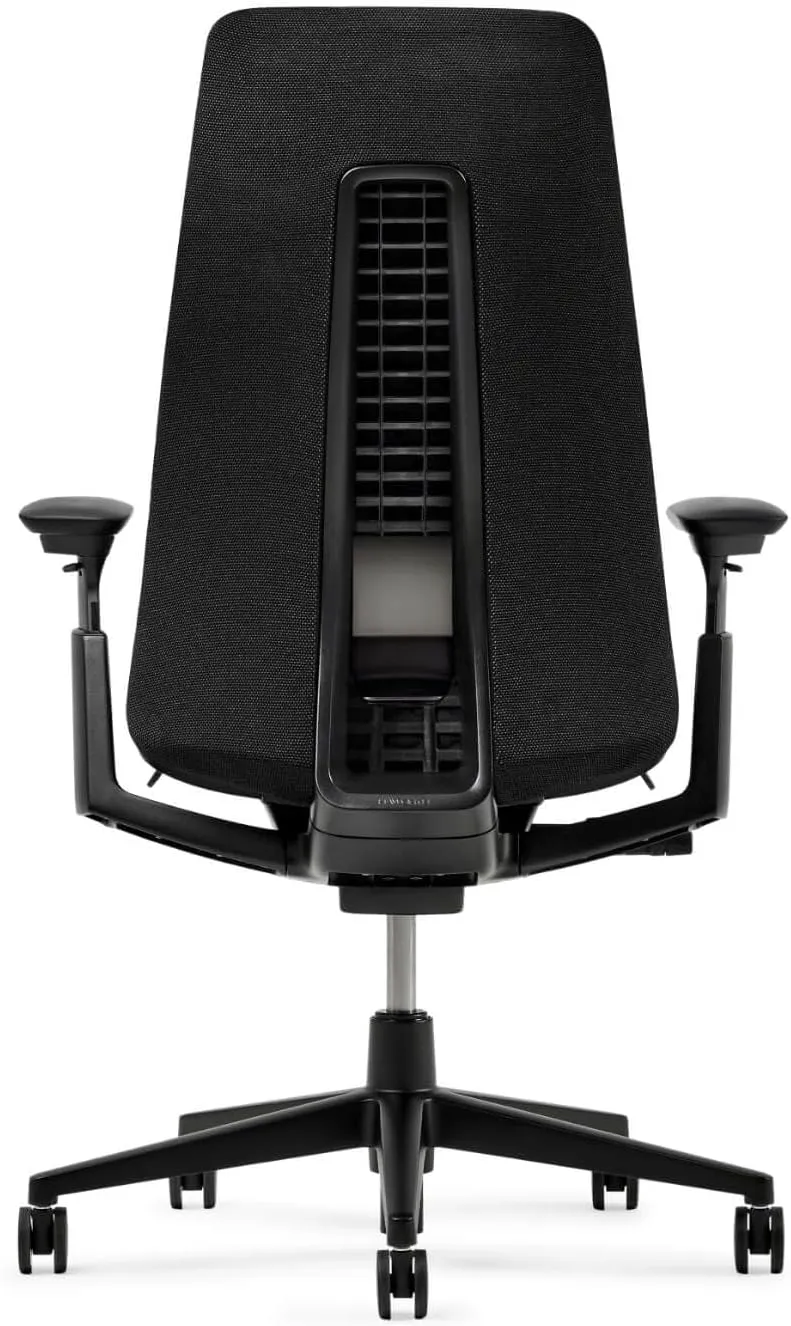 Haworth Fern Ergonomic Office Chair – Stylish and Innovative Desk Chair with Digital Knit Finish - with Lumbar Support (Charcoal Black)