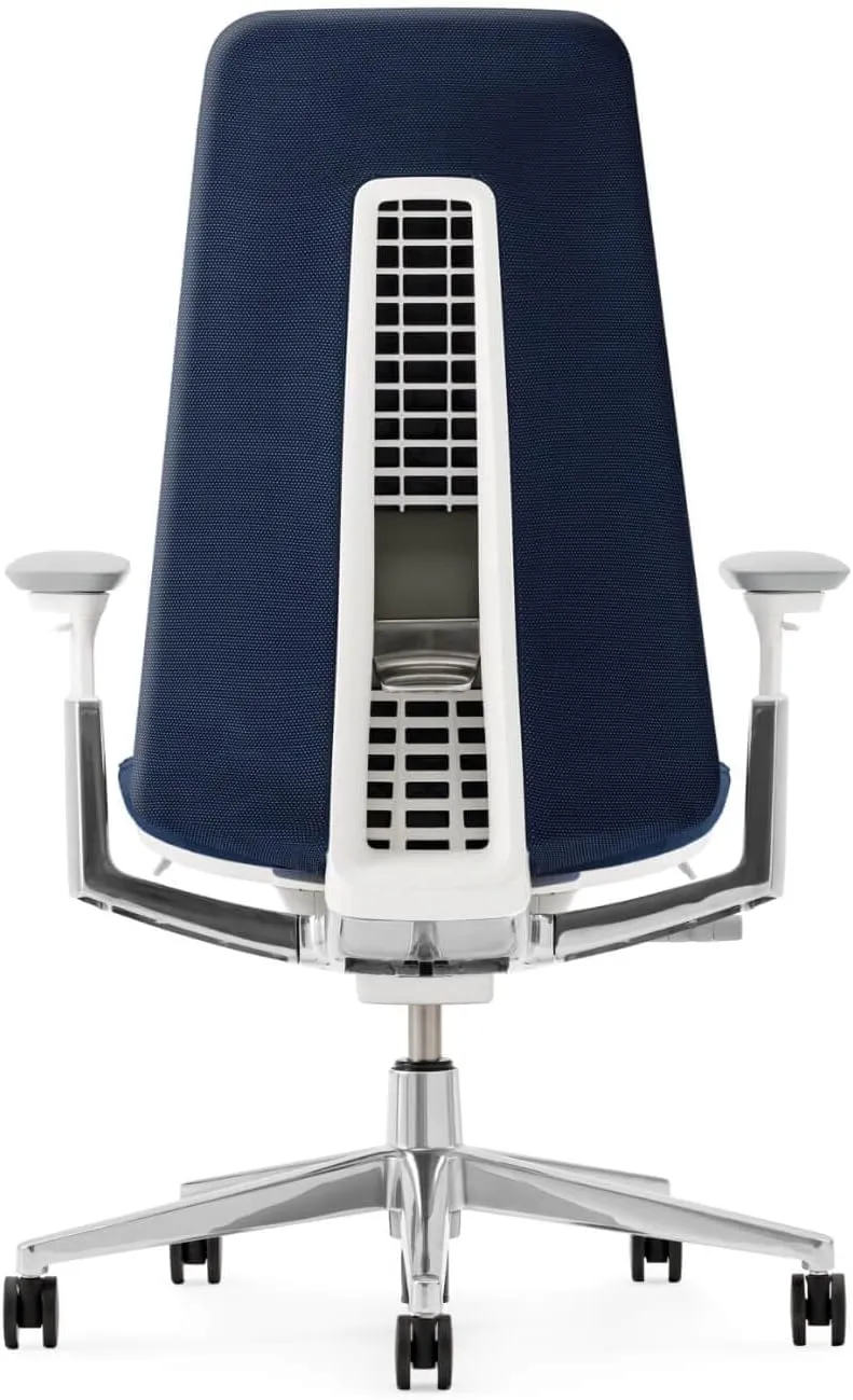 Haworth Fern Ergonomic Office Chair – Stylish and Innovative Desk Chair with Digital Knit Finish - with Lumbar Support (Deep Sea)