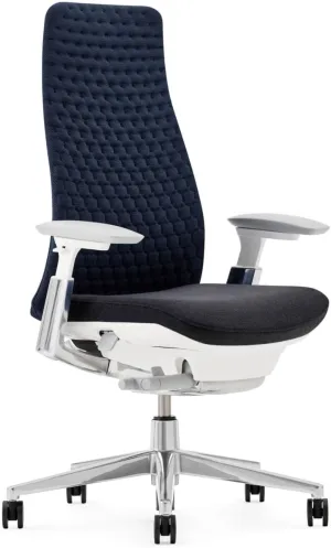 Haworth Fern Ergonomic Office Chair – Stylish and Innovative Desk Chair with Digital Knit Finish - with Lumbar Support (Deep Sea)