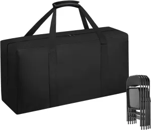 Heavy Duty Folding Chair Storage Bag,Large Waterproof Carry Bag for Metal,Wooden and Plastic Chairs,with Sturdy Handle (39" L x 12" W x 20" H)