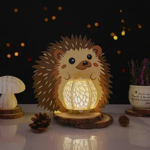 Hedgehog - 3D Hedgehog Lantern File - 7.7x7.9" - Cricut File - LightBoxGoodMan