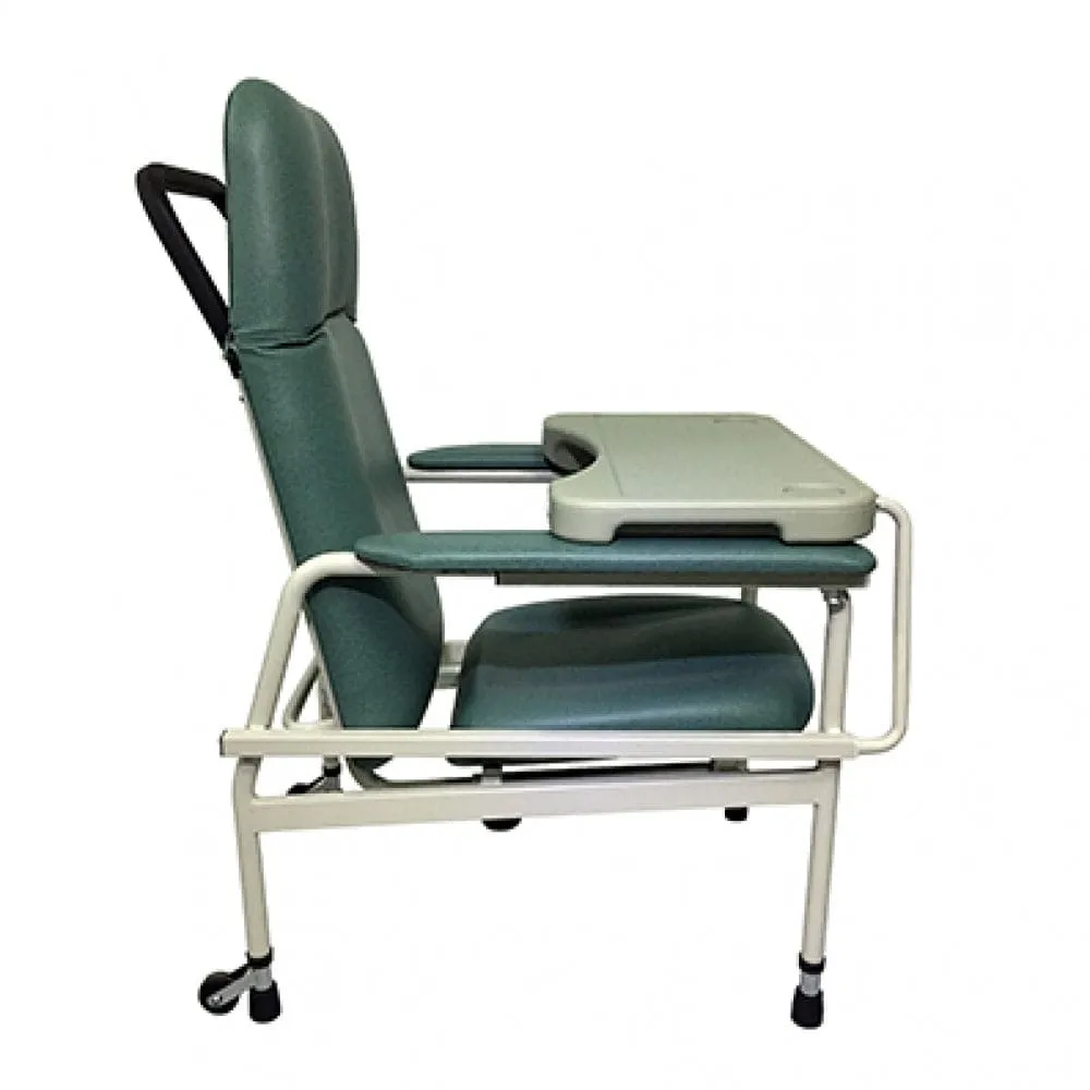 Height Adjustable Stationary Geriatric Chair with Tray