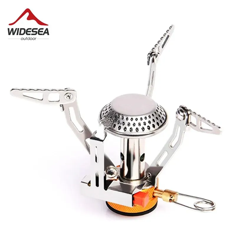 High-Power Single Burner Portable Gas Stove: Windproof Burner for Camping, Picnics, and Survival