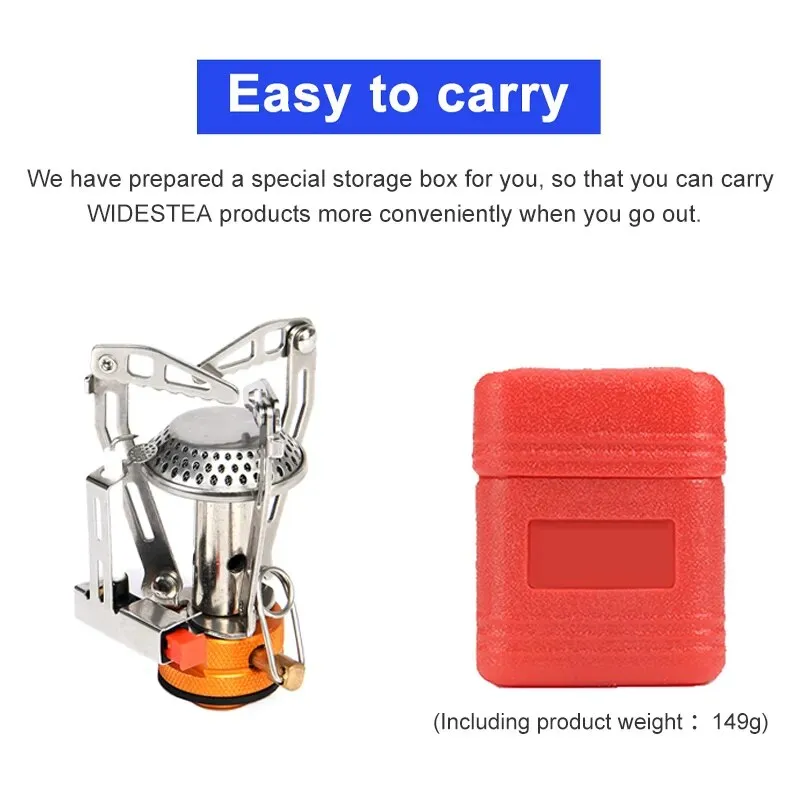 High-Power Single Burner Portable Gas Stove: Windproof Burner for Camping, Picnics, and Survival