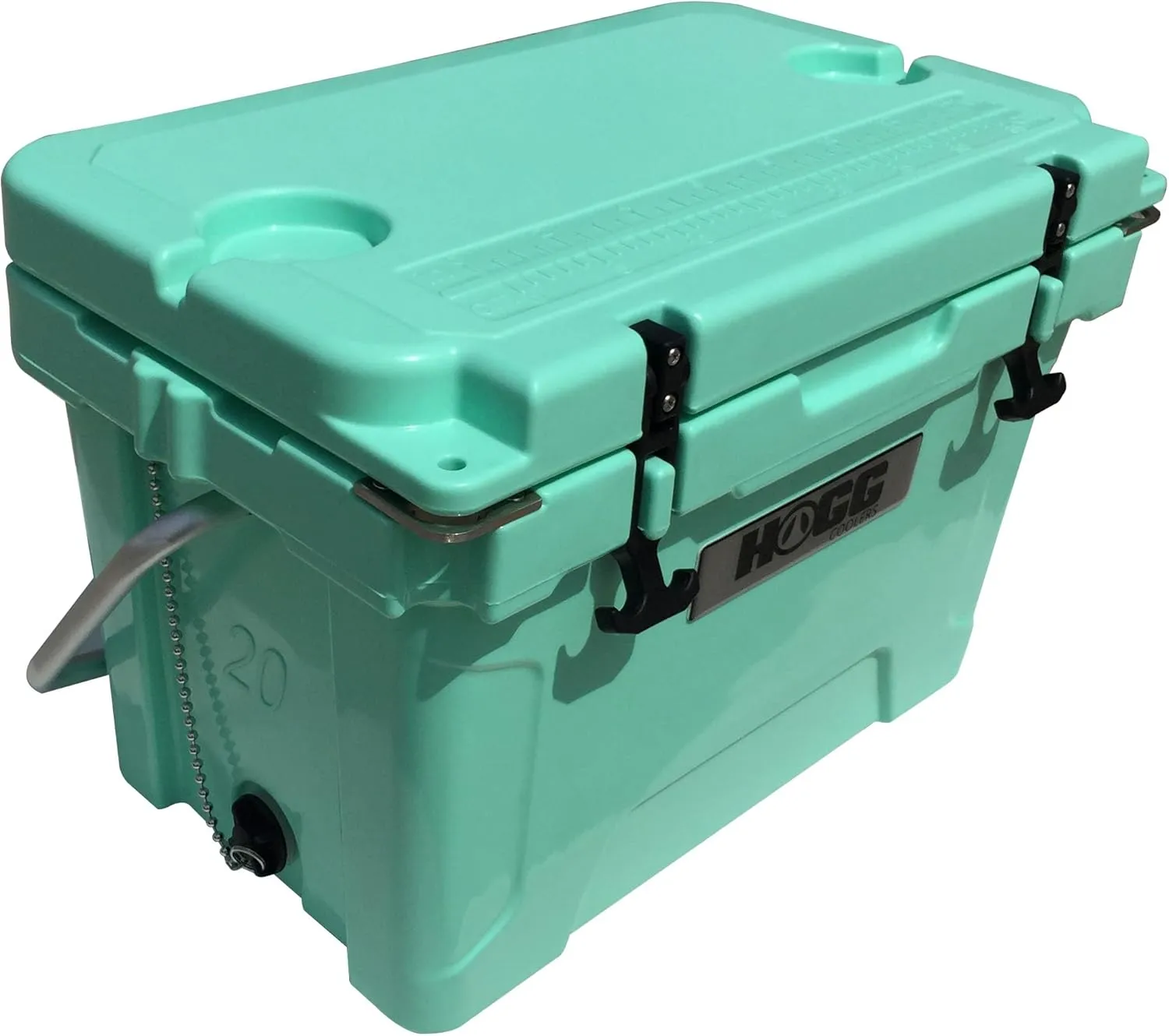Hogg 65 qt Insulated Cooler with Wheels and Handles, Rolling Ice Chest with Wheels, Rotomolded Wheeled Coolers for Camping, Drinks, Outdoors, 65qt Blue