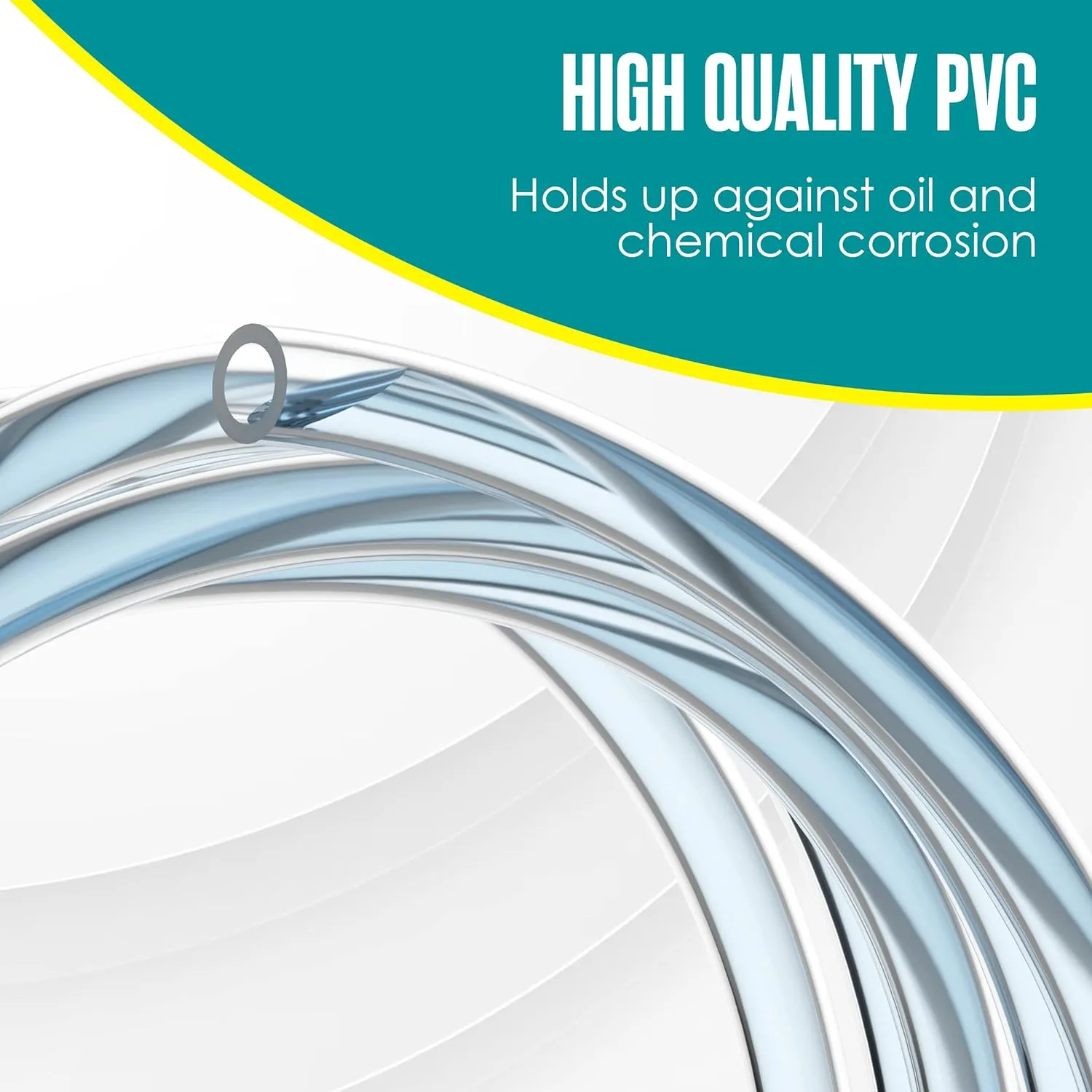 Houseables Clear Tubing, Tubing, Clear Hose, Plastic Tube, Vinyl, Flexible, PVC, Food Grade, Industrial Flex Pipe For Water, Brewing Hose, Beverage Pump, Homebrew, Wine Siphon, 1" ID x 1-1/4" OD, 50FT