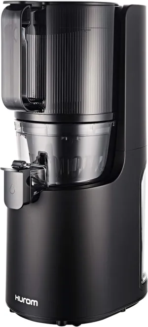 Hurom H200 Easy Clean Slow Juicer, Matte Black | Hands Free | Hopper Fits Whole Produce | Quiet Motor | Scrub Free Cleaning | BPA Free | Easy Assembly | Healthy Living | Cold Press Masticating Juicer