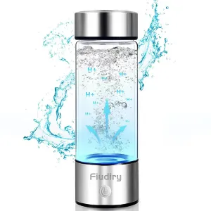 Hydrogen Water Bottle, Fiudiry Hydrogen Water Generator Improve Water Quality in 3 Minutes with Advanced SPE and PEM Technology Hydrogen Water Machine for Office, Travel and Daily Drinking