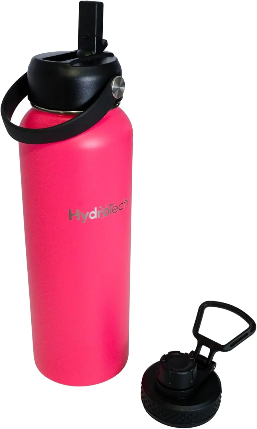 HydroTech Stainless Steel Leak Proof Water Bottle with Double Wall Insulation and 2 Lids (Straw Lid) - 40 OZ.