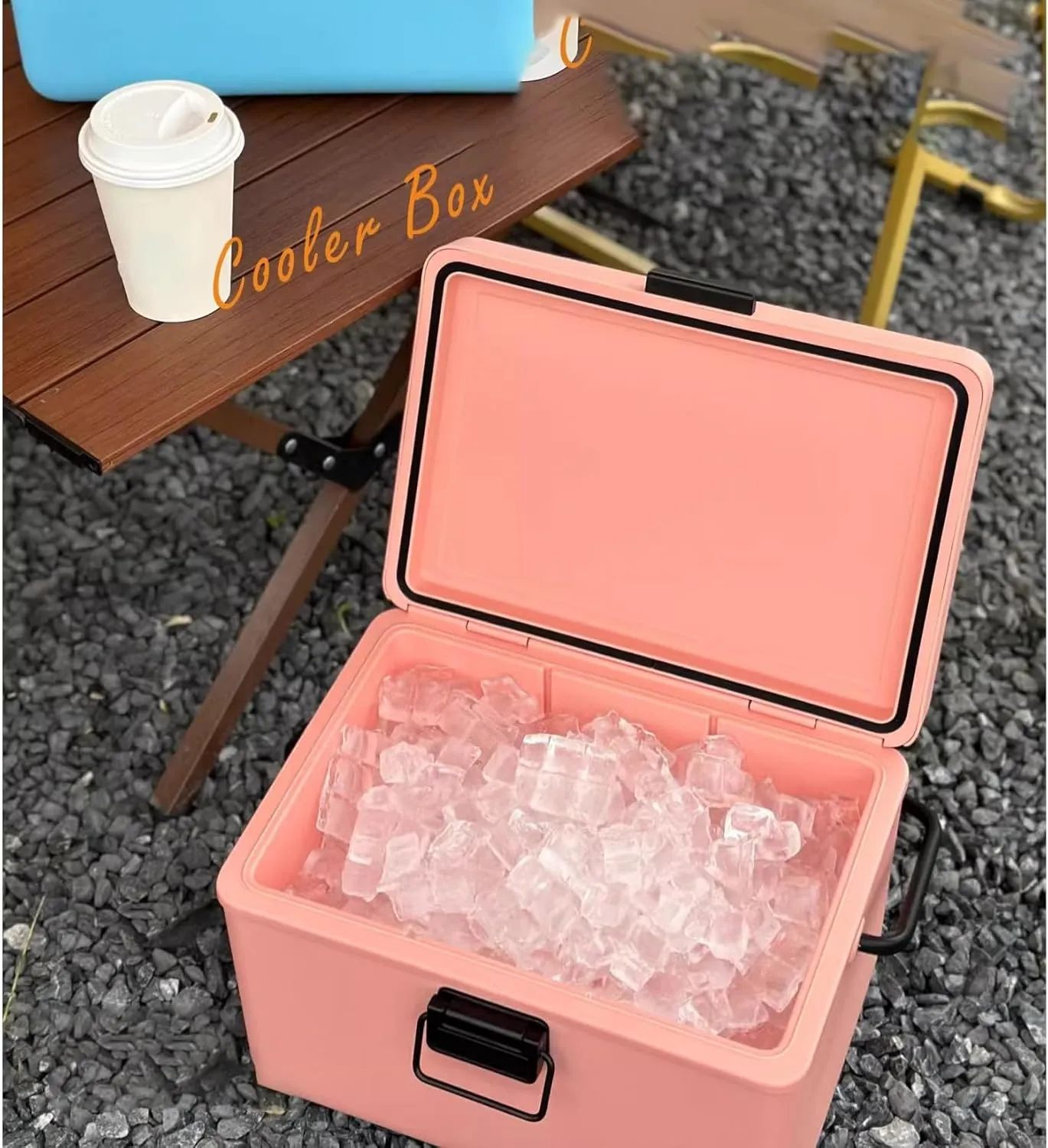 Ice Box,Cooler Box,PU Foam Insulation,Stays Cool for up to 48 Hours,Ideal for Camping,Anglers and Travelling,12L