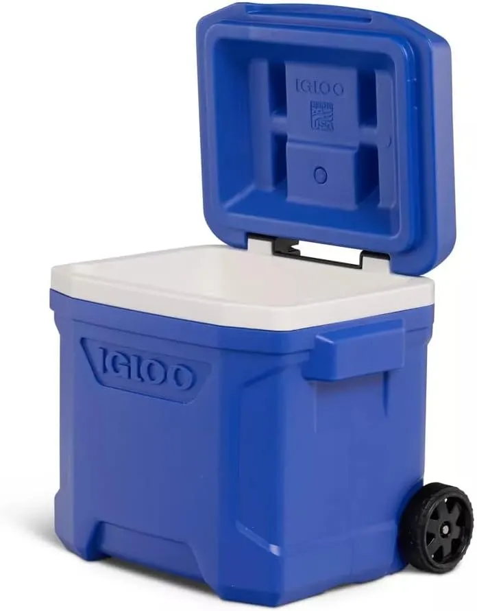 Igloos Cooler Hard-Sided Ice Chest, Insulated Portable Cooler, Heavy-Duty, Leak-Resistant Lid, Lightweight Ergonomic Handle