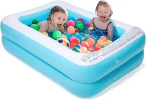 Inflatable Kiddie Pool 61"x42"x18" Baby Pools Swim for Kids Inflatable Pool for Kiddie, Kids Easy Set for Backyard Summer Outdoor