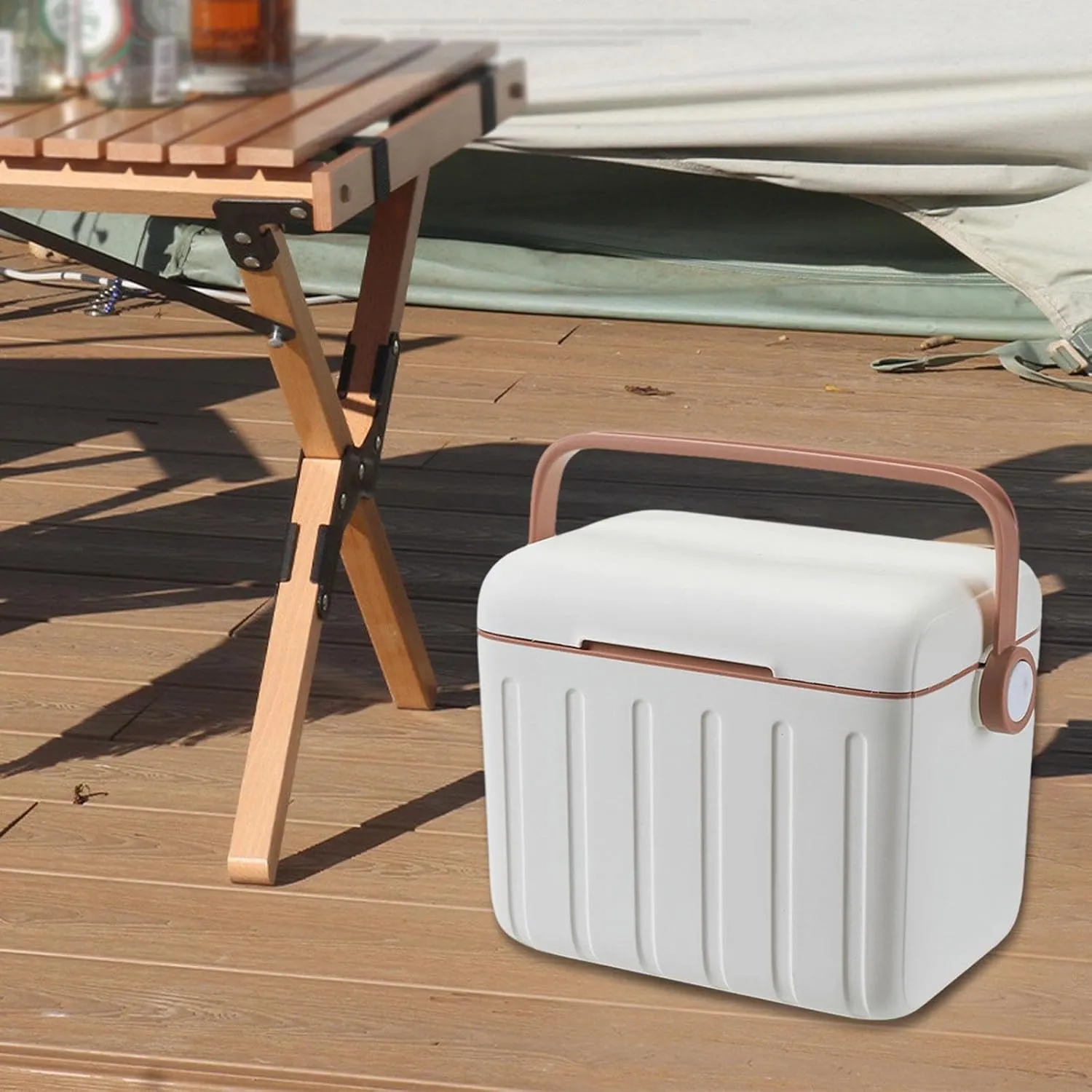 Insulated Cooler Box Ice Box Personal Portable Cold/Heat Preservation Cooler Container for Household Beach Outdoor Boat