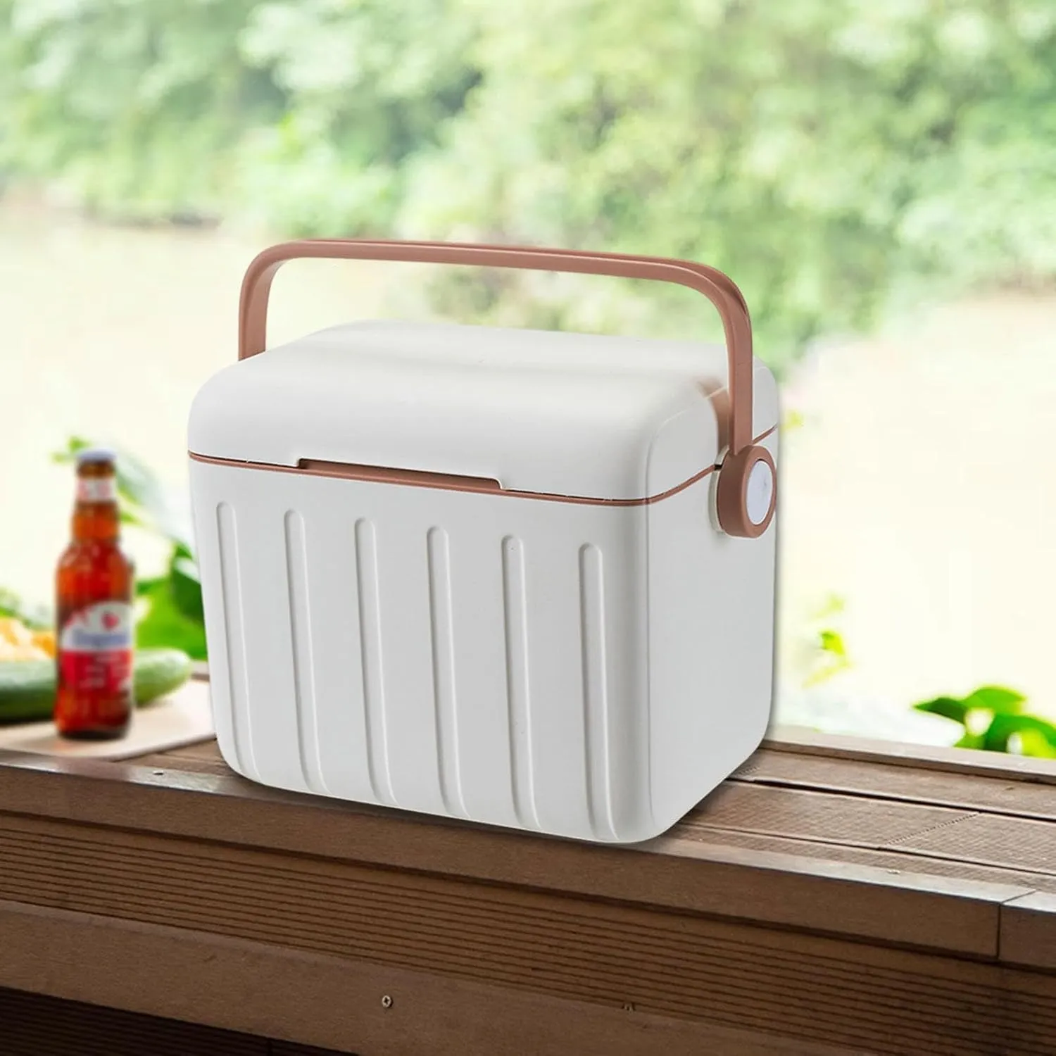 Insulated Cooler Box Ice Box Personal Portable Cold/Heat Preservation Cooler Container for Household Beach Outdoor Boat
