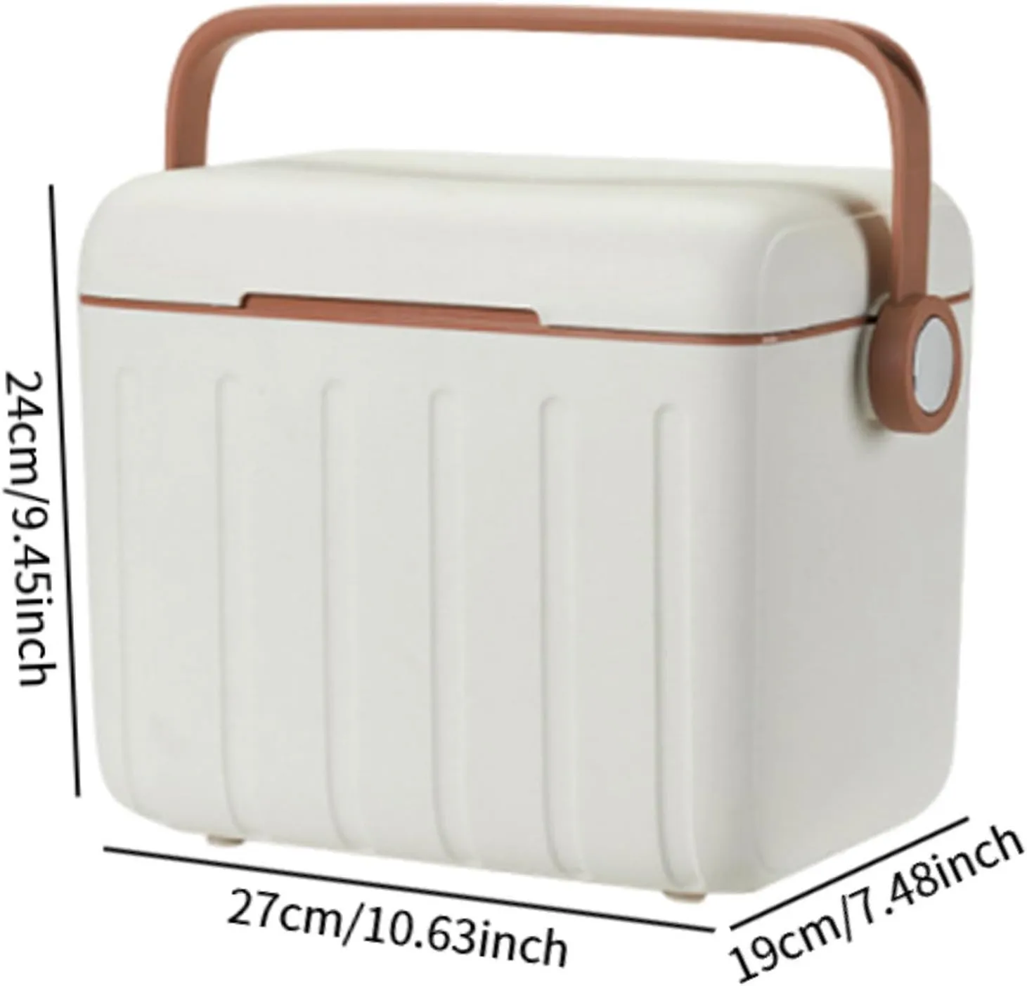 Insulated Cooler Box Storage Container 6L Cold/Heat Preservation Cooler Ice Chest Box for Camping Sports Home Boat Stall