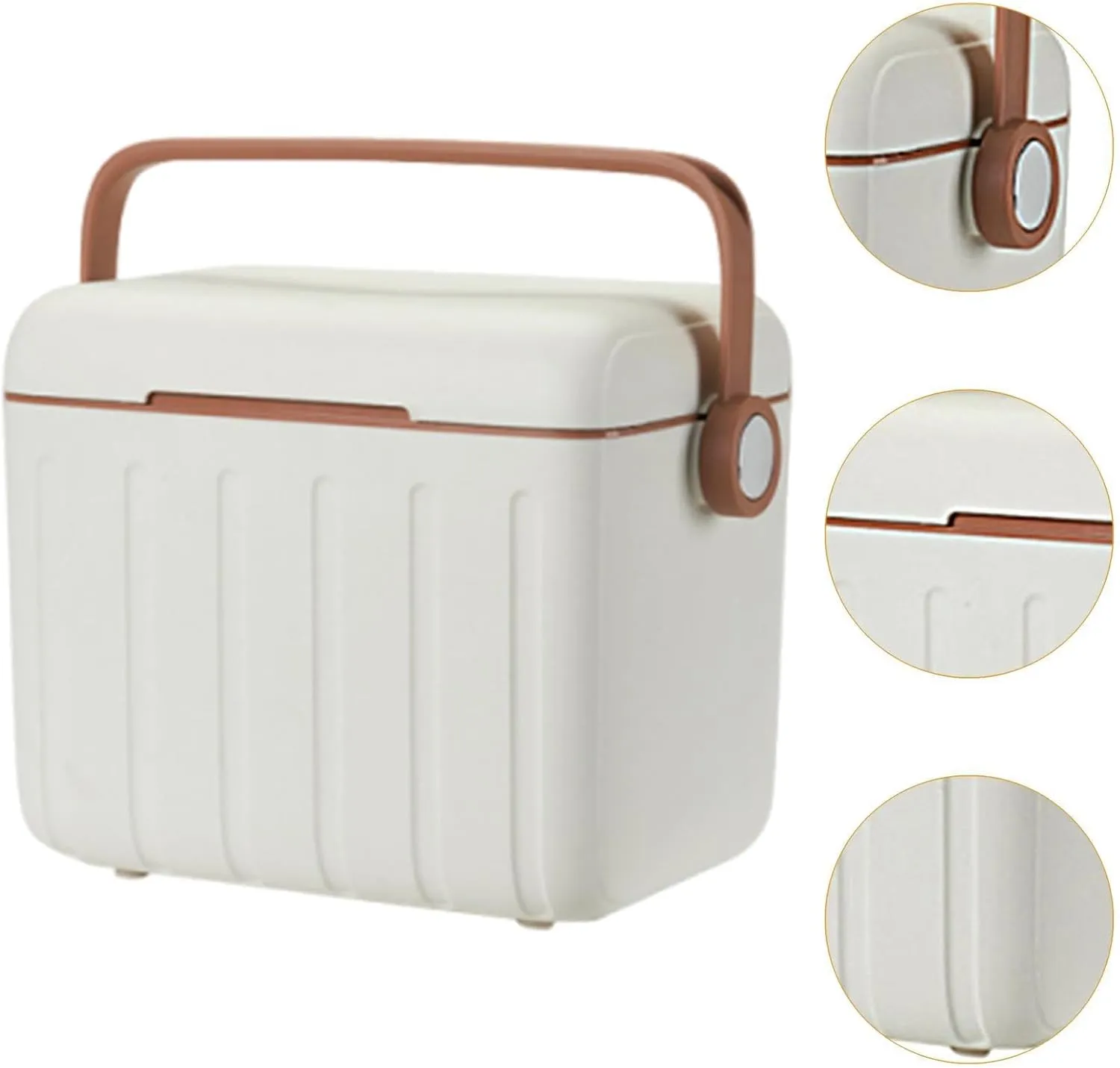Insulated Cooler Box Storage Container 6L Cold/Heat Preservation Cooler Ice Chest Box for Camping Sports Home Boat Stall