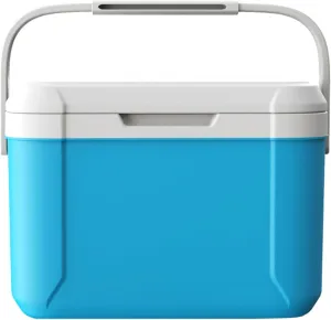 Insulated Cooler Lunch Box, Camping Cooler 5L PU Small 76H Coooling ＆ 12H Warm Insulated Hard Lunch Box Hold 6 Cans Portable Ice Chest with Handle for Picnic, Beach, Grill