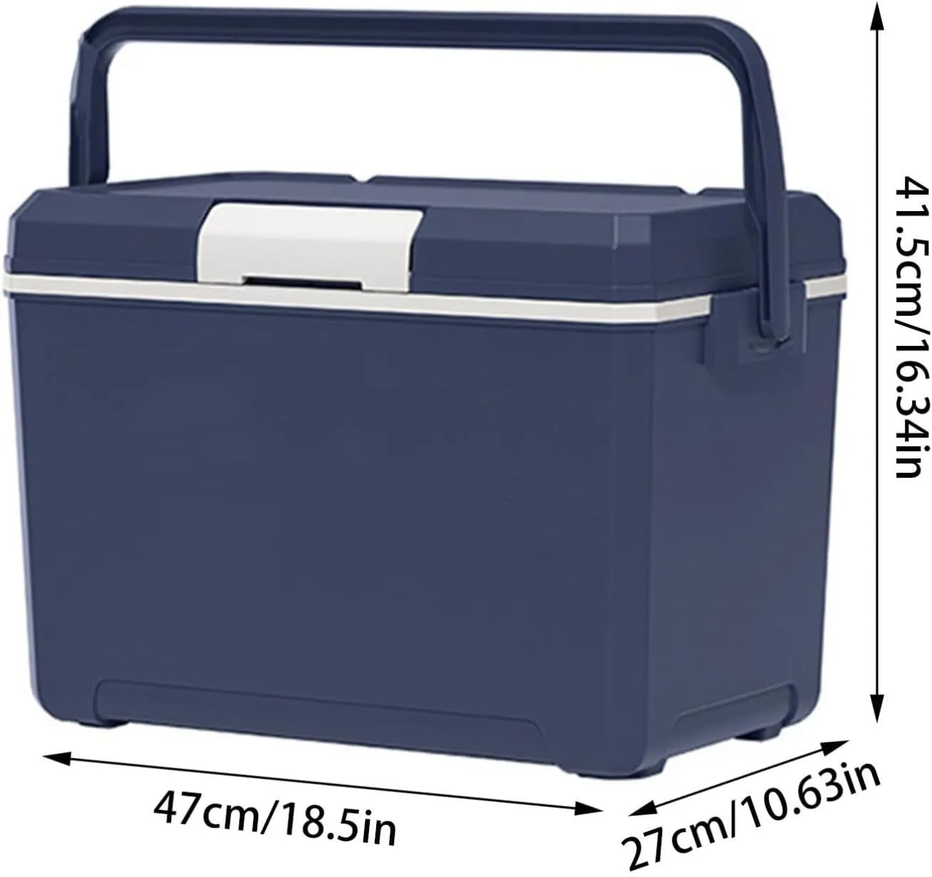 Insulated Portable Camping Coolers, Ice Retention Hard Cooler with Handle, Small Ice Chest Hard Food Storage for Beach, Camping, Sports