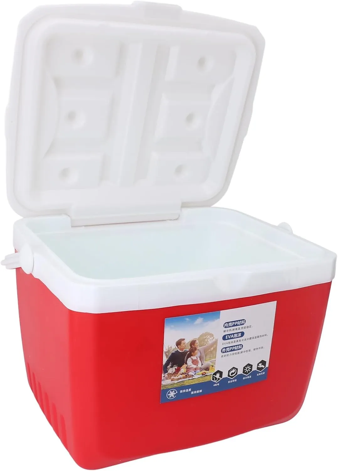 Insulated Portable Cooler Box 13L Leakproof Outdoor Cooler with Carry Handle for Picnics Grill Camping Fishing