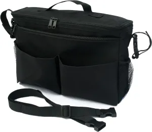 J.L. Childress Cool 'N Cargo Stroller and Wagon Cooler and Organizer - Universal Fit - Insulated - Attaches to Strollers, Wagons, Walkers and Wheelchairs - Large Capacity - Black