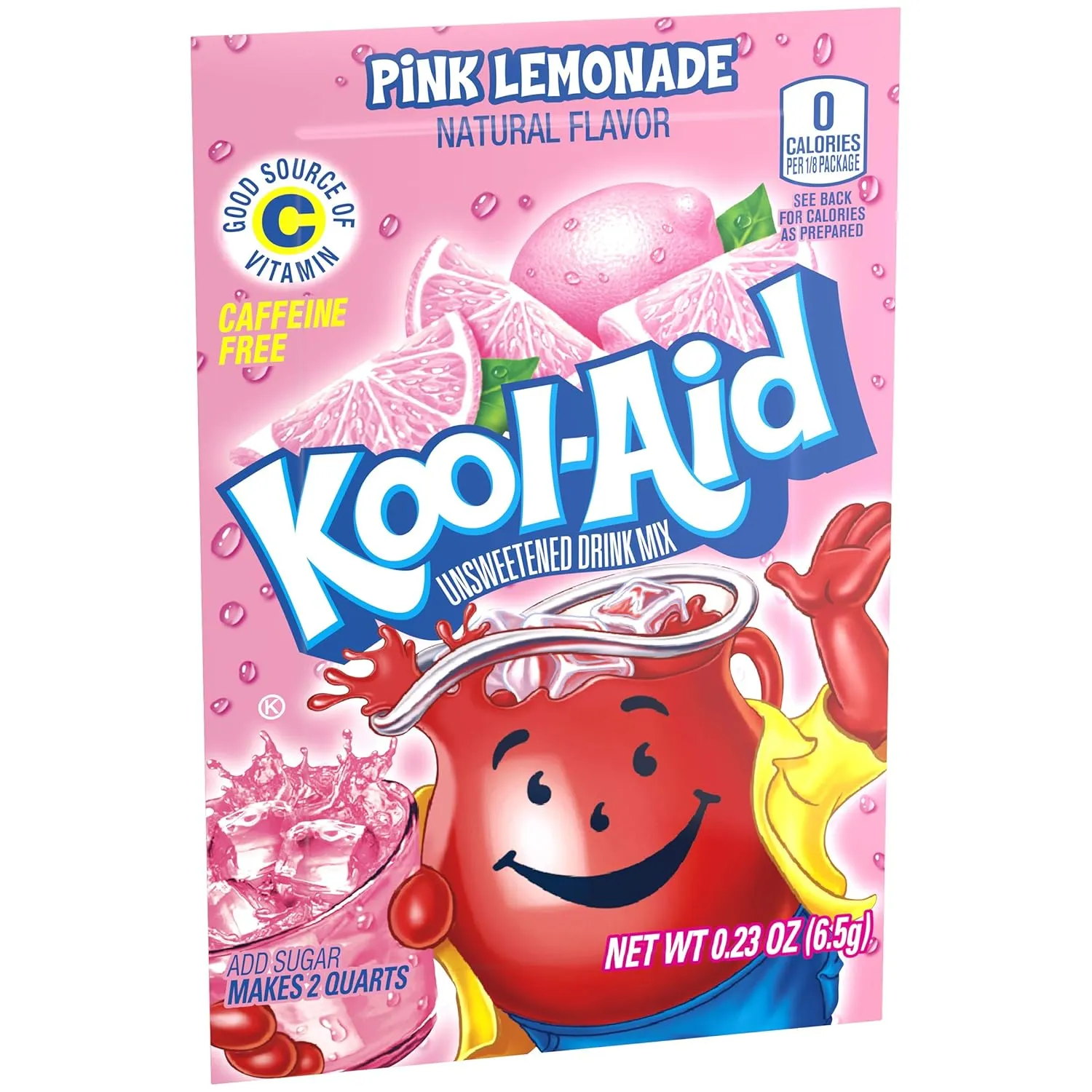 Kool-Aid Pink Lemonade Flavored Unsweetened Caffeine Free Powdered Drink Mix (96 Packets)
