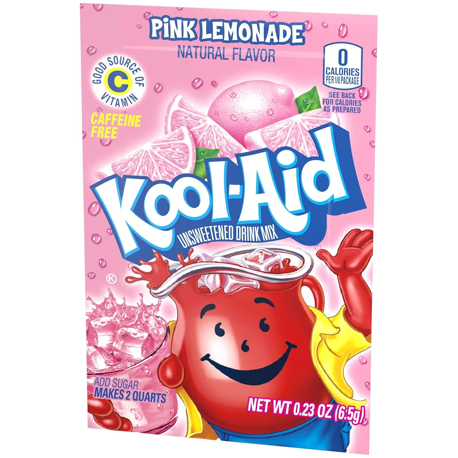 Kool-Aid Pink Lemonade Flavored Unsweetened Caffeine Free Powdered Drink Mix (96 Packets)