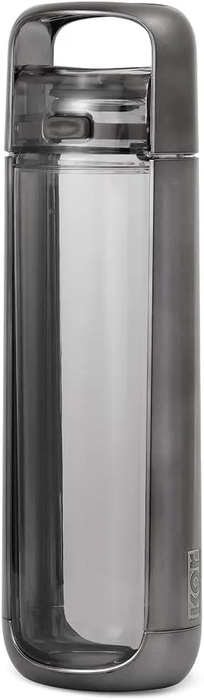 KOR ONE BPA Free Clear Reusable Water Bottle I 750mL I 25 Oz I Safe & Non-Toxic I Sustainable & Eco-Friendly I Leak Proof I One Click Cap w/ Handle I Wide Mouth I Great for Travel & Workouts