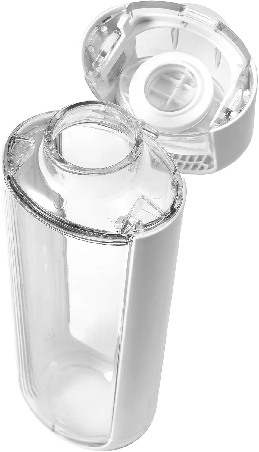 KOR ONE BPA Free Clear Reusable Water Bottle I 750mL I 25 Oz I Safe & Non-Toxic I Sustainable & Eco-Friendly I Leak Proof I One Click Cap w/ Handle I Wide Mouth I Great for Travel & Workouts