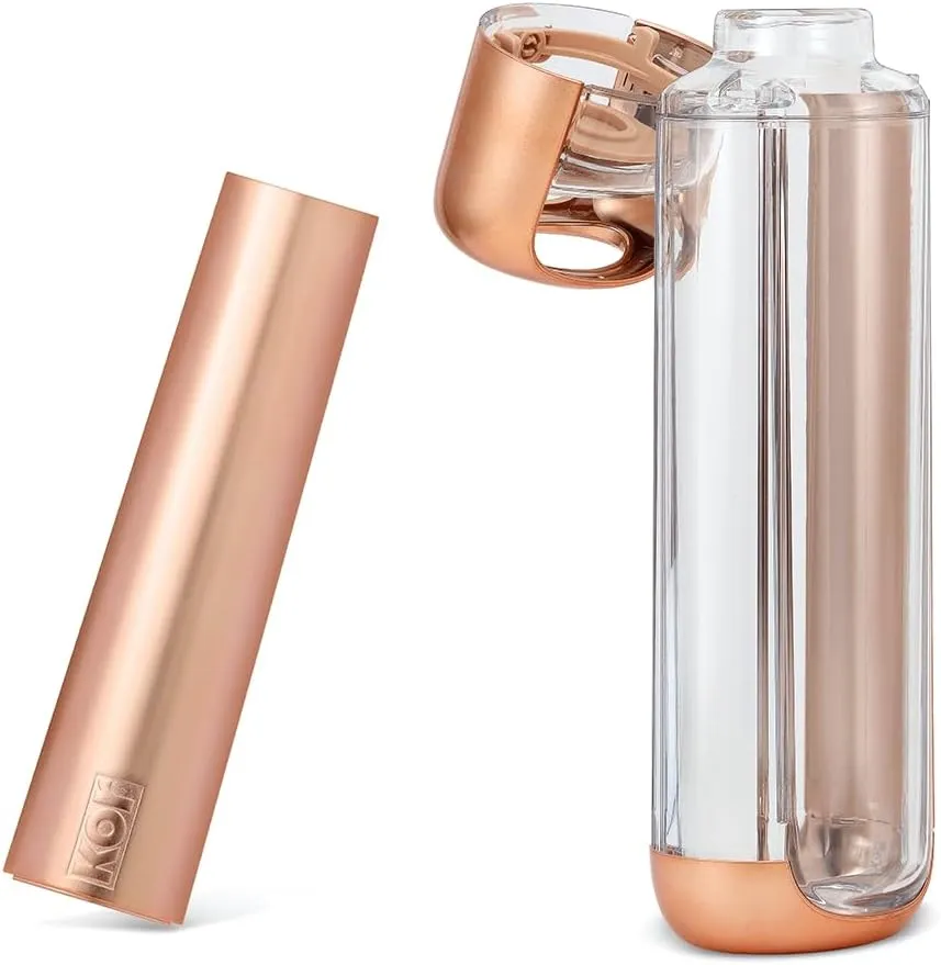 KOR ONE BPA Free Clear Reusable Water Bottle I 750mL I 25 Oz I Safe & Non-Toxic I Sustainable & Eco-Friendly I Leak Proof I One Click Cap w/ Handle I Wide Mouth I Great for Travel & Workouts