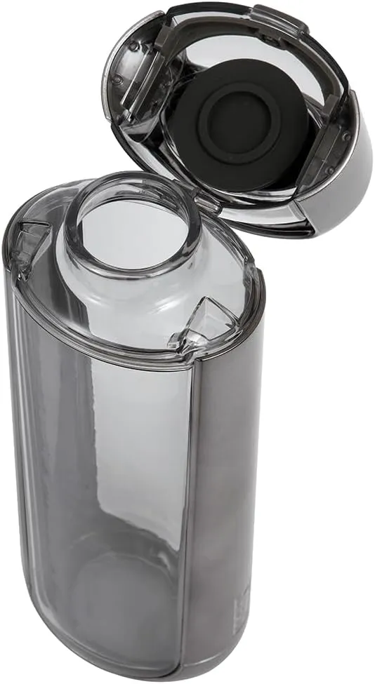 KOR ONE BPA Free Clear Reusable Water Bottle I 750mL I 25 Oz I Safe & Non-Toxic I Sustainable & Eco-Friendly I Leak Proof I One Click Cap w/ Handle I Wide Mouth I Great for Travel & Workouts