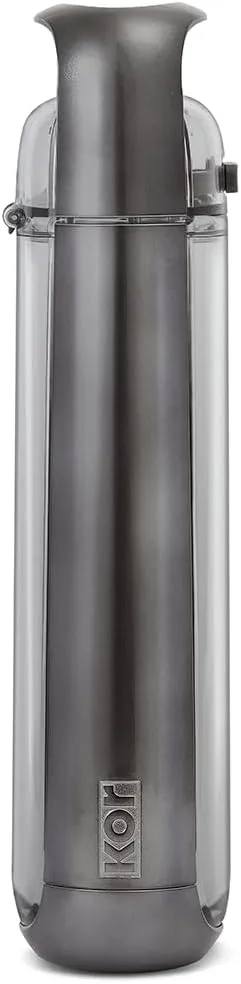 KOR ONE BPA Free Clear Reusable Water Bottle I 750mL I 25 Oz I Safe & Non-Toxic I Sustainable & Eco-Friendly I Leak Proof I One Click Cap w/ Handle I Wide Mouth I Great for Travel & Workouts