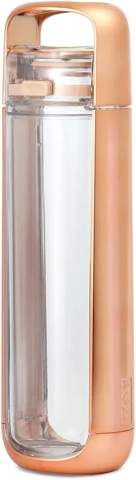 KOR ONE BPA Free Clear Reusable Water Bottle I 750mL I 25 Oz I Safe & Non-Toxic I Sustainable & Eco-Friendly I Leak Proof I One Click Cap w/ Handle I Wide Mouth I Great for Travel & Workouts
