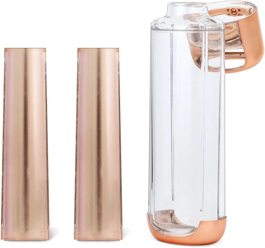 KOR ONE BPA Free Clear Reusable Water Bottle I 750mL I 25 Oz I Safe & Non-Toxic I Sustainable & Eco-Friendly I Leak Proof I One Click Cap w/ Handle I Wide Mouth I Great for Travel & Workouts