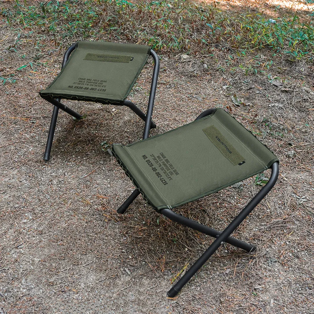 KZM Field BBQ Chair Set of 2 (Khaki)