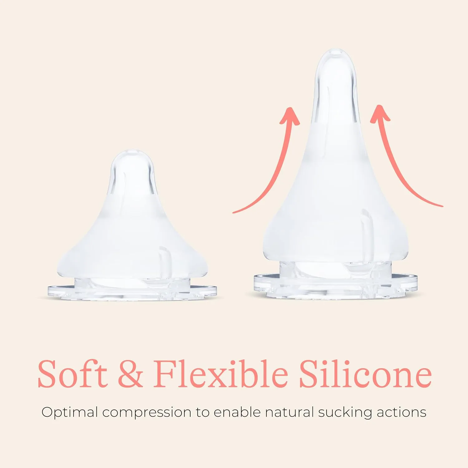 Lansinoh NaturalWave Baby Bottle Nipples, Extra Slow Flow, Size XS, 0  Months, 4 Count – 100% Soft, Durable Silicone, Made Without BPA BPS, Anti-Colic, Supports Baby’s Developing Mouth and Teeth