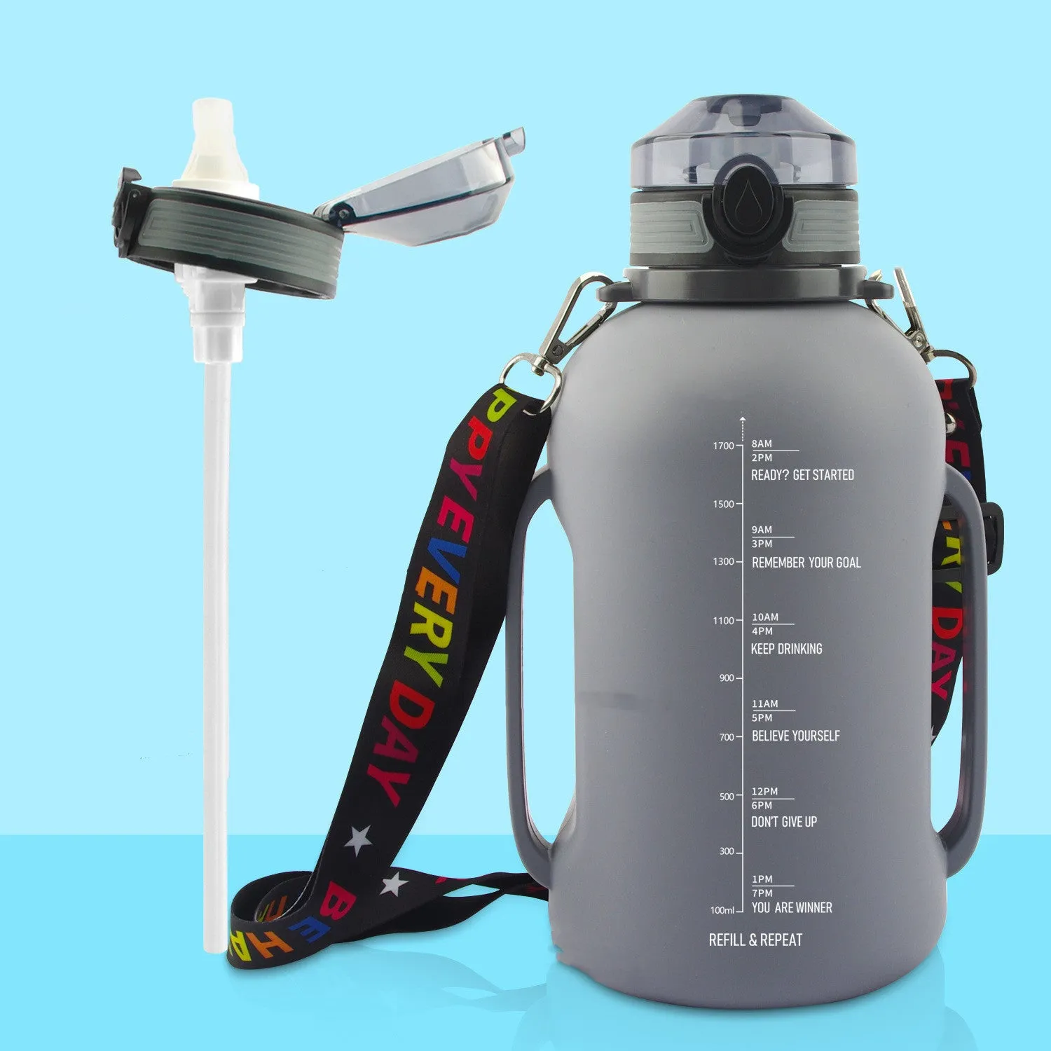 Large Capacity Water Cup Fitness Portable Roll Cup Outdoor Sports