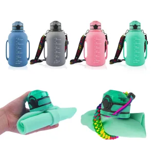 Large Capacity Water Cup Fitness Portable Roll Cup Outdoor Sports